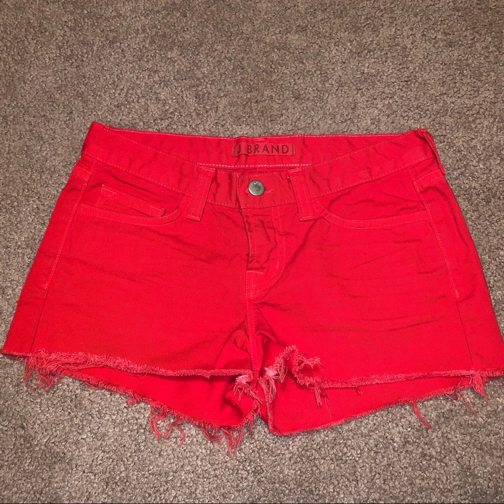 J BRAND red shorts 24